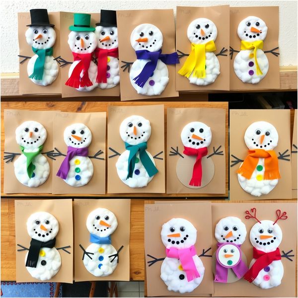 Galeria prac dzieci — przykładowe bałwanki