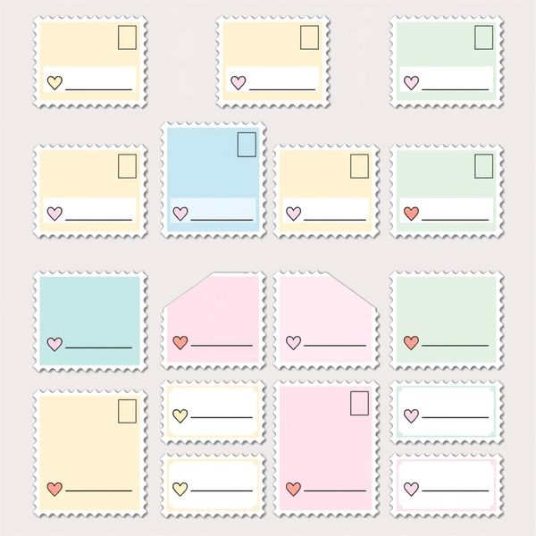 Etykietki pocztowe — drukowalne karteczki z miejscem na imię