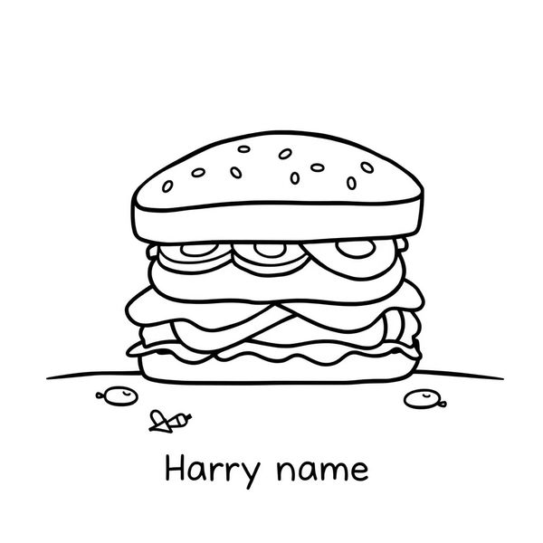 Kolorowanka — kanapka w kształcie znaczka