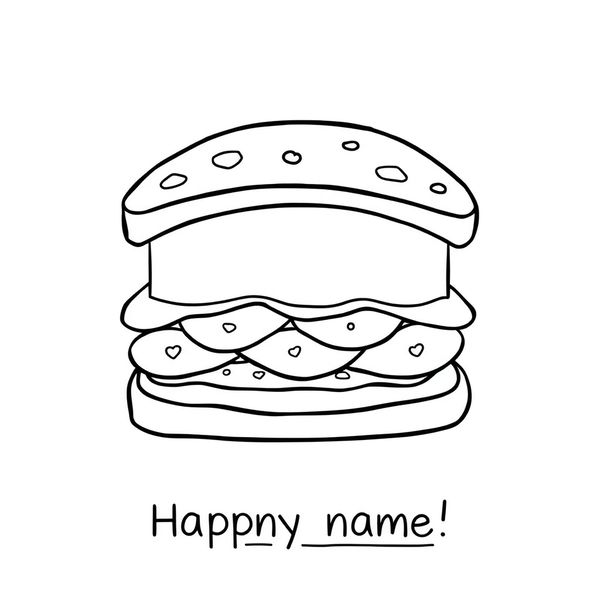 Kolorowanka — kanapka w kształcie znaczka