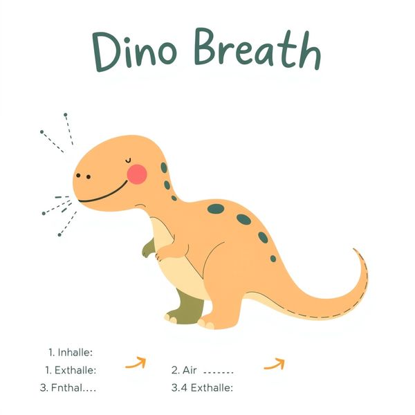 Plakat ćwiczenia 'Dino-oddech' - Szablony - Dzień Dinozaura
