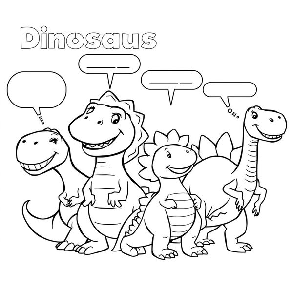 Strona kolorowanki: Dinozaury i uczucia