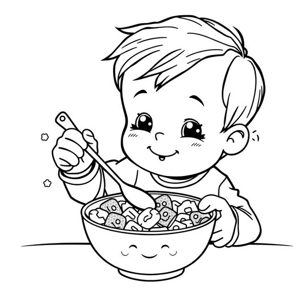 Kolorowanka: Mieszam płatki