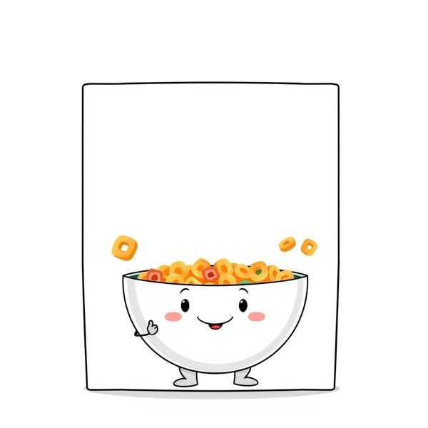 Plakat: Pusta paczka po płatkach