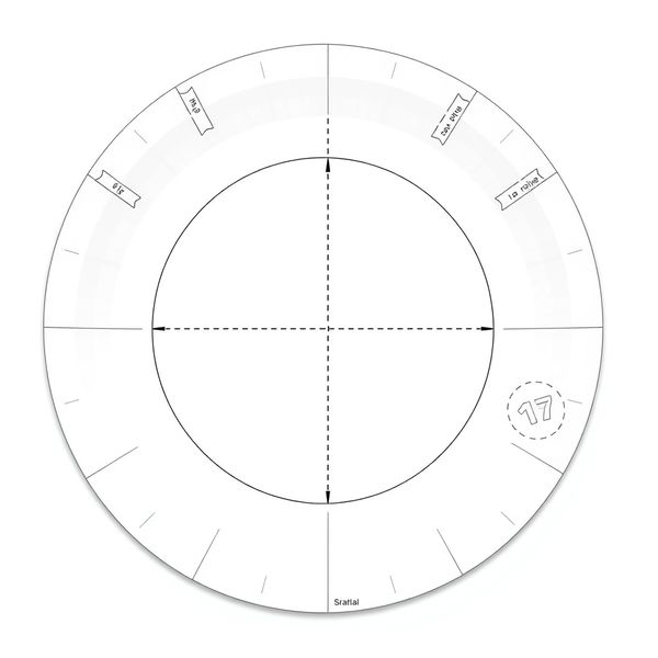 Szablon papierowej miseczki/talerza