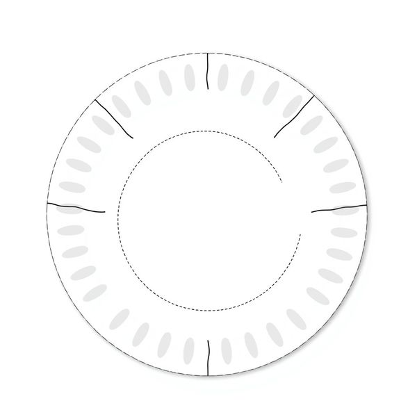 Szablon papierowej miseczki/talerza