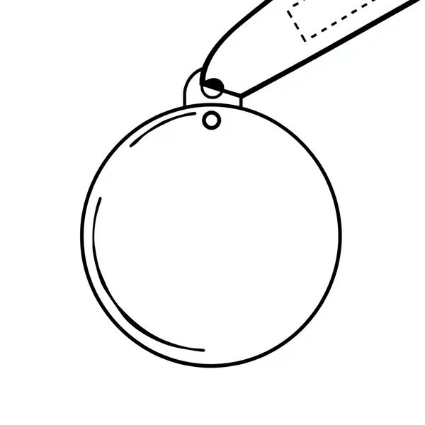 Szablon medalika — kółko z dziurką