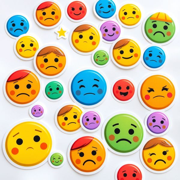 Arkusz naklejek emotikonów