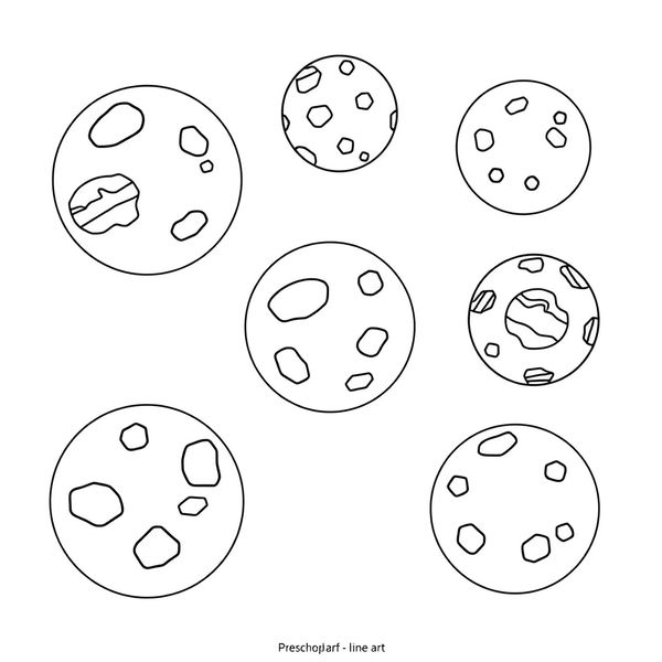 Szablony planet do druku (puste)
