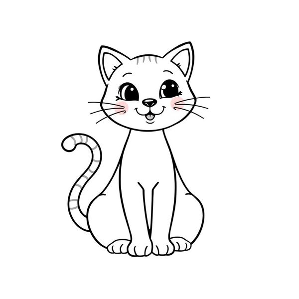 Kolorowanka: kotek do pokolorowania