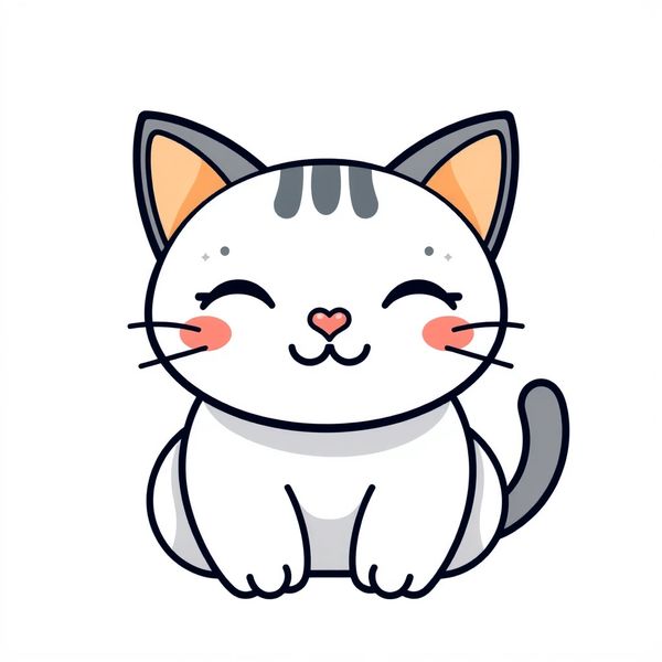 Naklejka z kotkiem — projekt