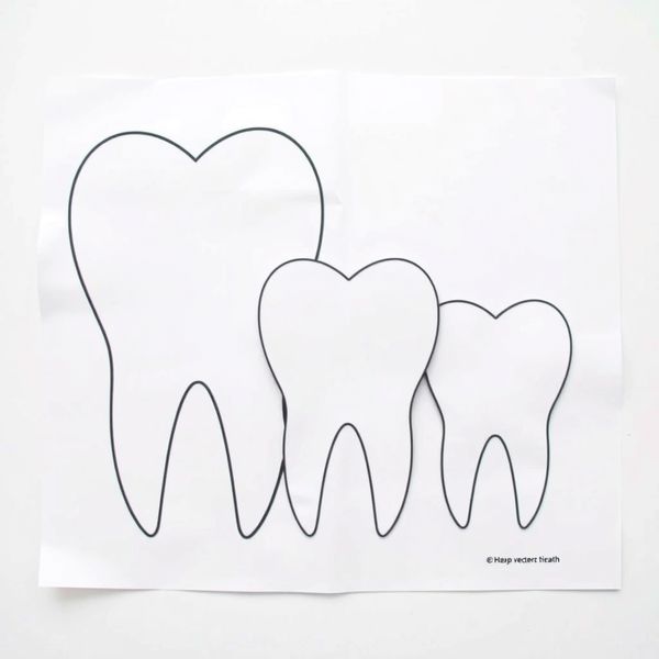 Szablony zębów do wycięcia