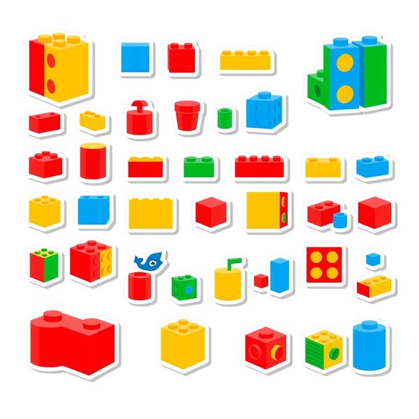 Arkusz naklejek / ikon klocków