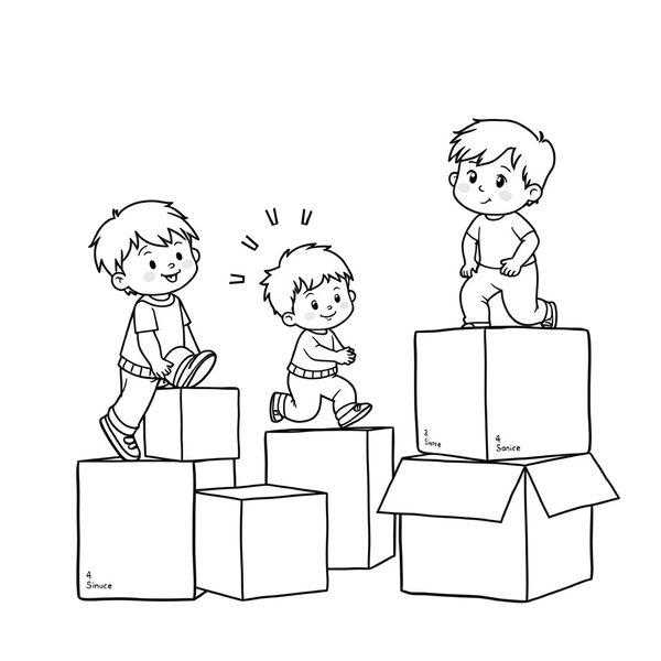 Kolorowanka: Klocki i ruchy