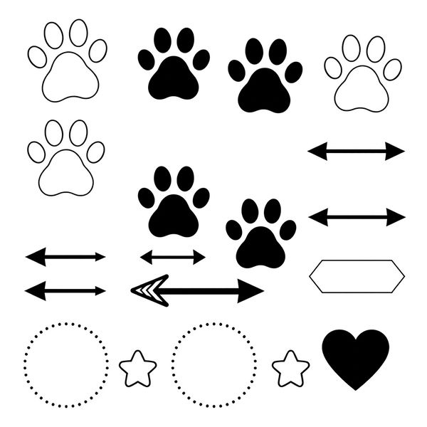 Szablony: łapki i oznaczenia toru