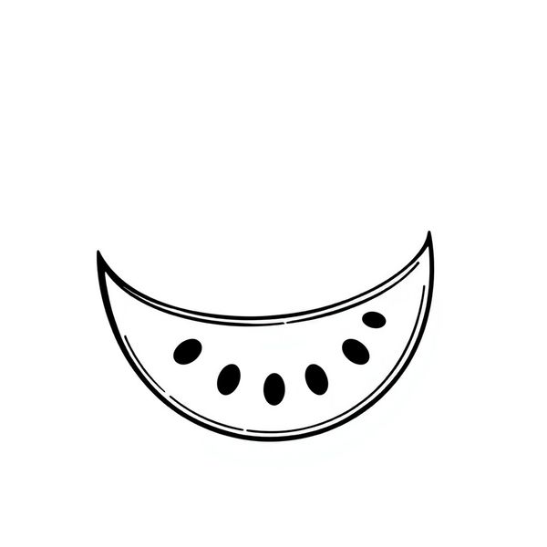 Szablon plastra arbuza do wydruku (czarno-biały)