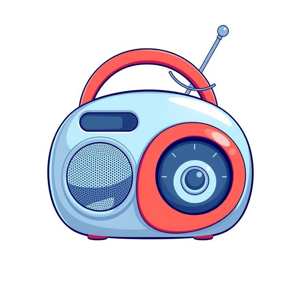 Ilustracja zabawkowego radia