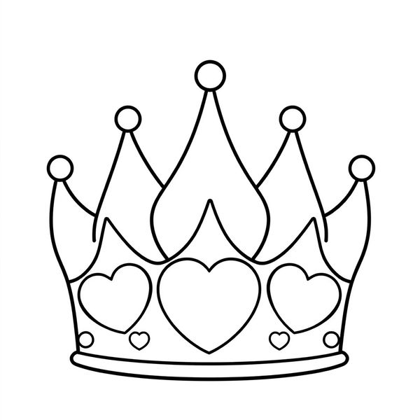 Wzór korony do kolorowania