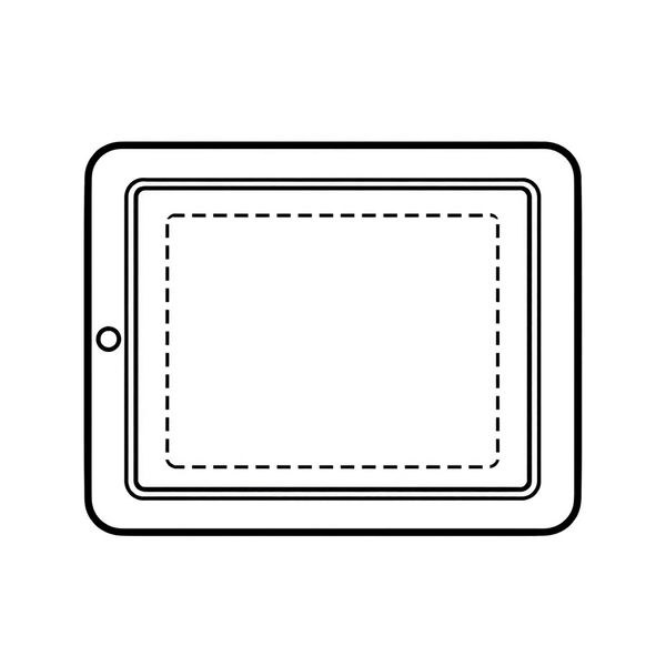 Szablon kartonowego tabletu — płaski kontur