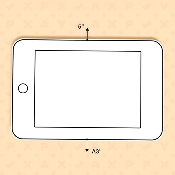 Szablon kartonowego tabletu — płaski kontur