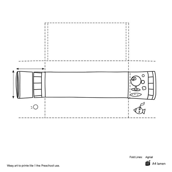 Szablon: Peryskop do wycięcia i złożenia