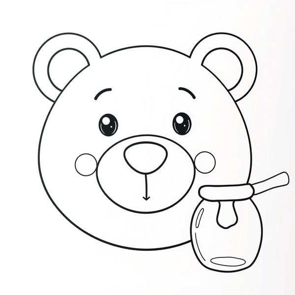 Kolorowanka — prosty zarys misia