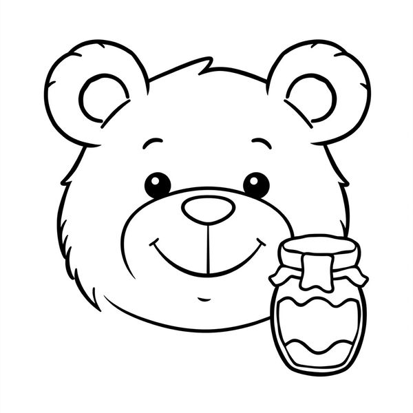 Kolorowanka — prosty zarys misia