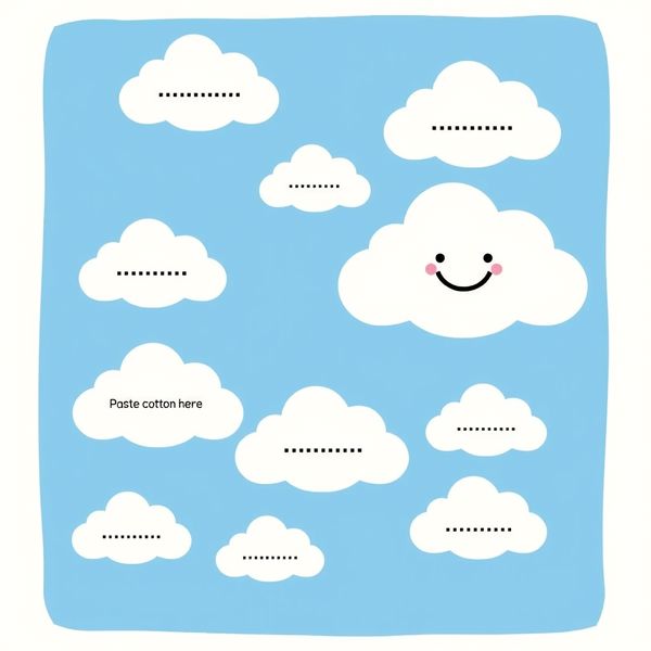 Tło 'Chmury' do przyklejania waty (plakat)