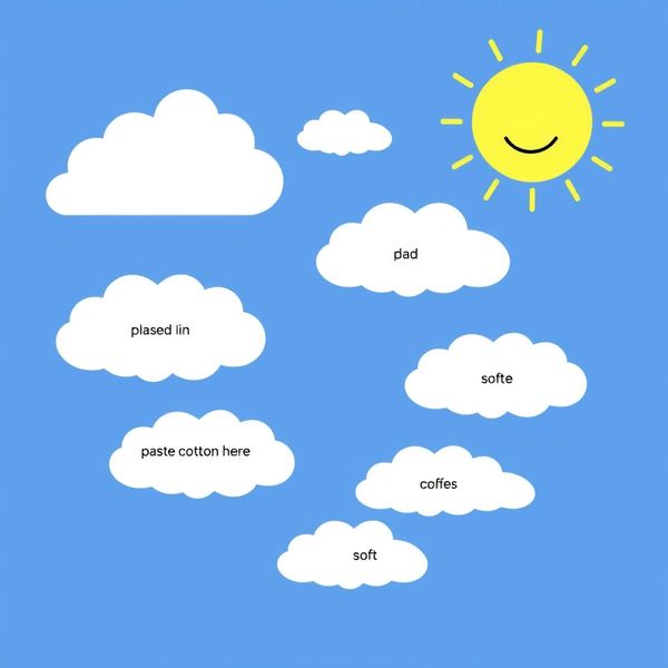 Tło 'Chmury' do przyklejania waty (plakat)