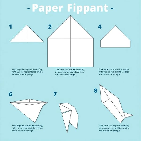 Szablon składania papierowego samolotu