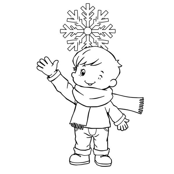 Kolorowanka: tańczący płatek i dziecko z chustą