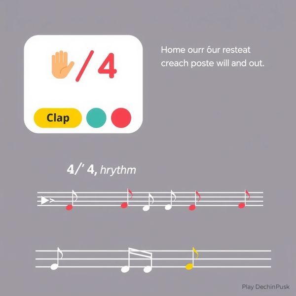 Infografika rytmów: klaśnięcia i stąpanie