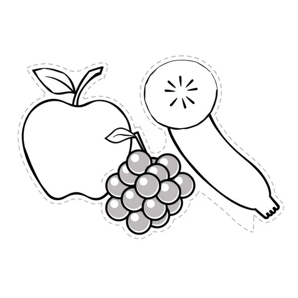 Szablony wycinanek owoców (do papierowych owoców)