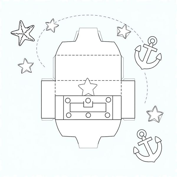 Szablon pudełka na skarby — do złożenia