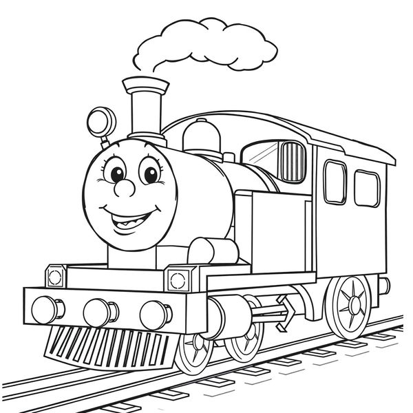 Kolorowanka: Pociąg i maszynista