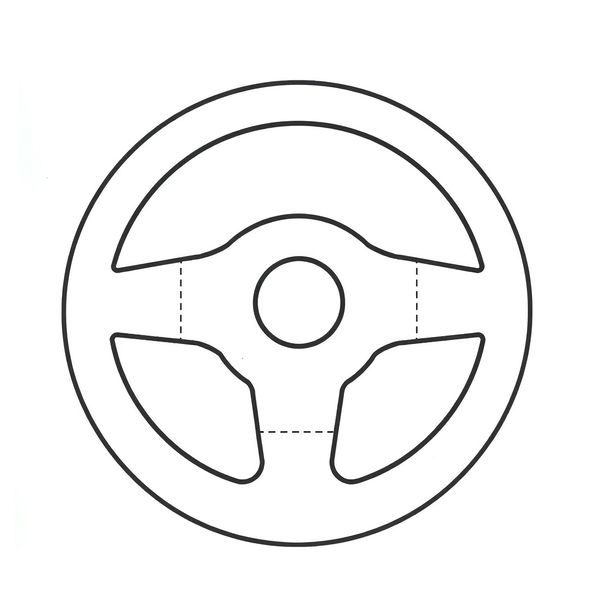 Szablon kartonowej kierownicy (okrągły)