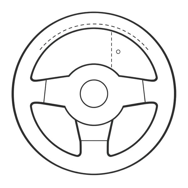 Szablon kartonowej kierownicy (okrągły)