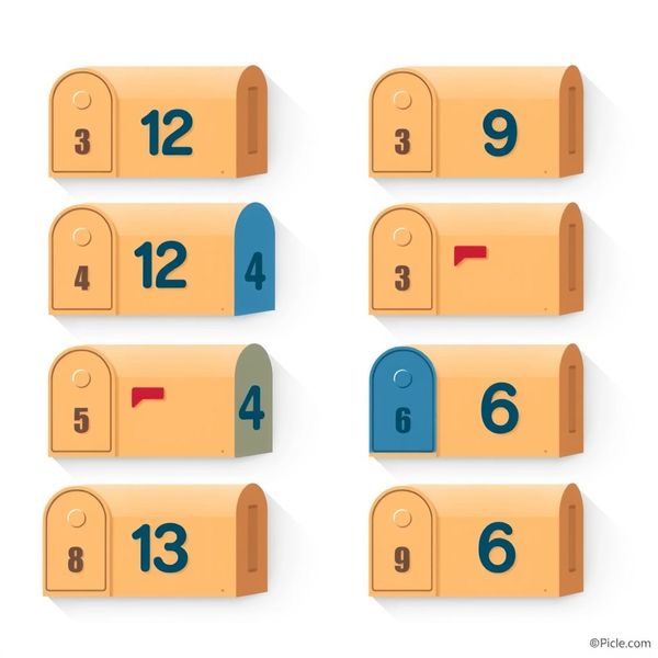 Skrzynki ponumerowane 1–6 (ilustracja)