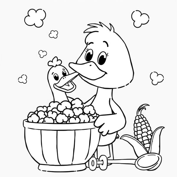 Kolorowanka: Popcorn i Gucio