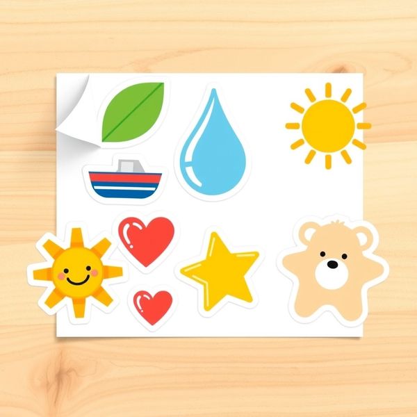 Arkusz naklejek — duże, kolorowe