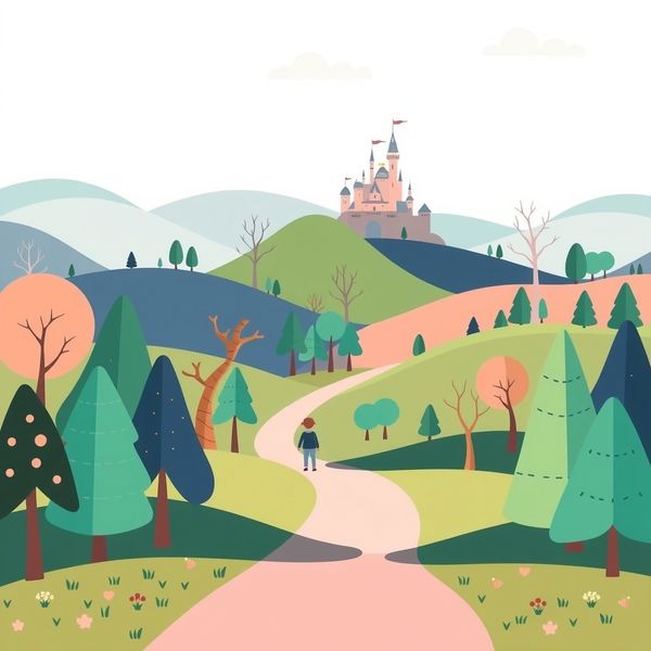 Tło sceny teatralnej - przyjazny las