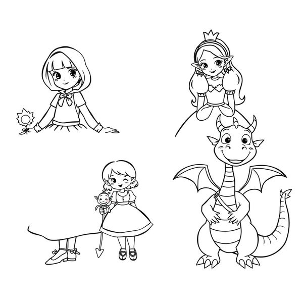 Kolorowanki: kontury postaci