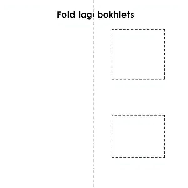 Szablon mini-książeczki A4 składanej na pół