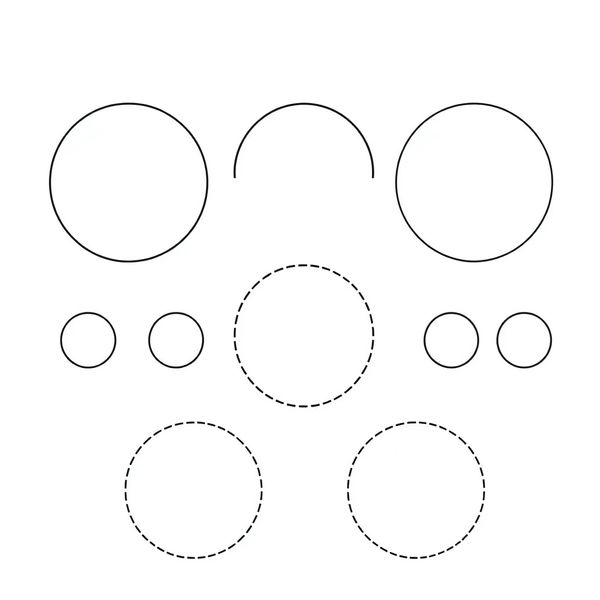 Szablon arkusza z kropkami