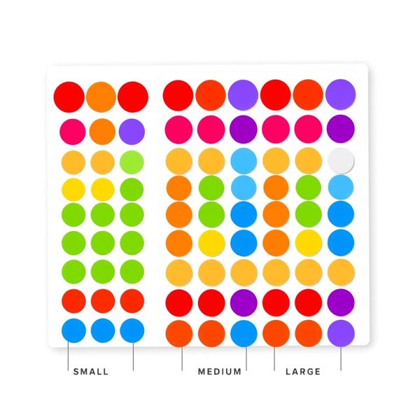 Arkusz naklejek-kropek (do druku)