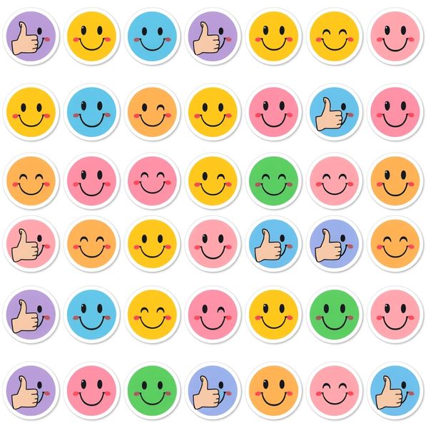 Naklejki wyróżnień: Małe kropki z emotikonami