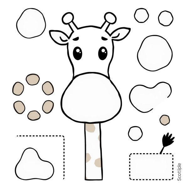 Szablony do wycięcia (głowa, łatki, rogi, ogonek, podstawa)