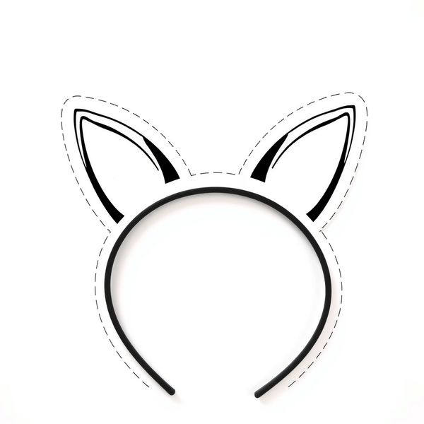 Szablon — opaska z kocimi uszkami