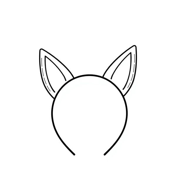 Szablon — opaska z kocimi uszkami