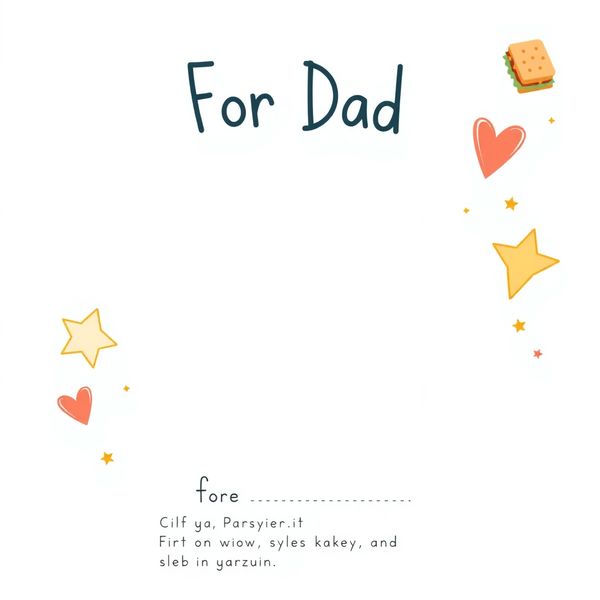 Szablon kartki 'Dla Taty/Dziadka'